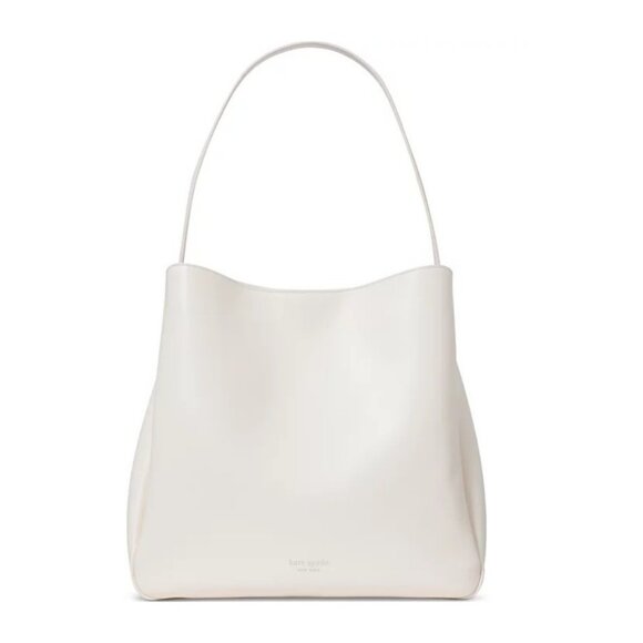 KATE SPADE NY Grace smooth leather large hobo + Dust bag CREAM-Has imperfections - Picture 1 of 14